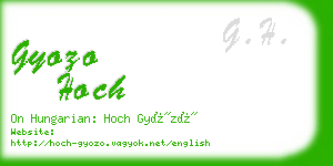 gyozo hoch business card